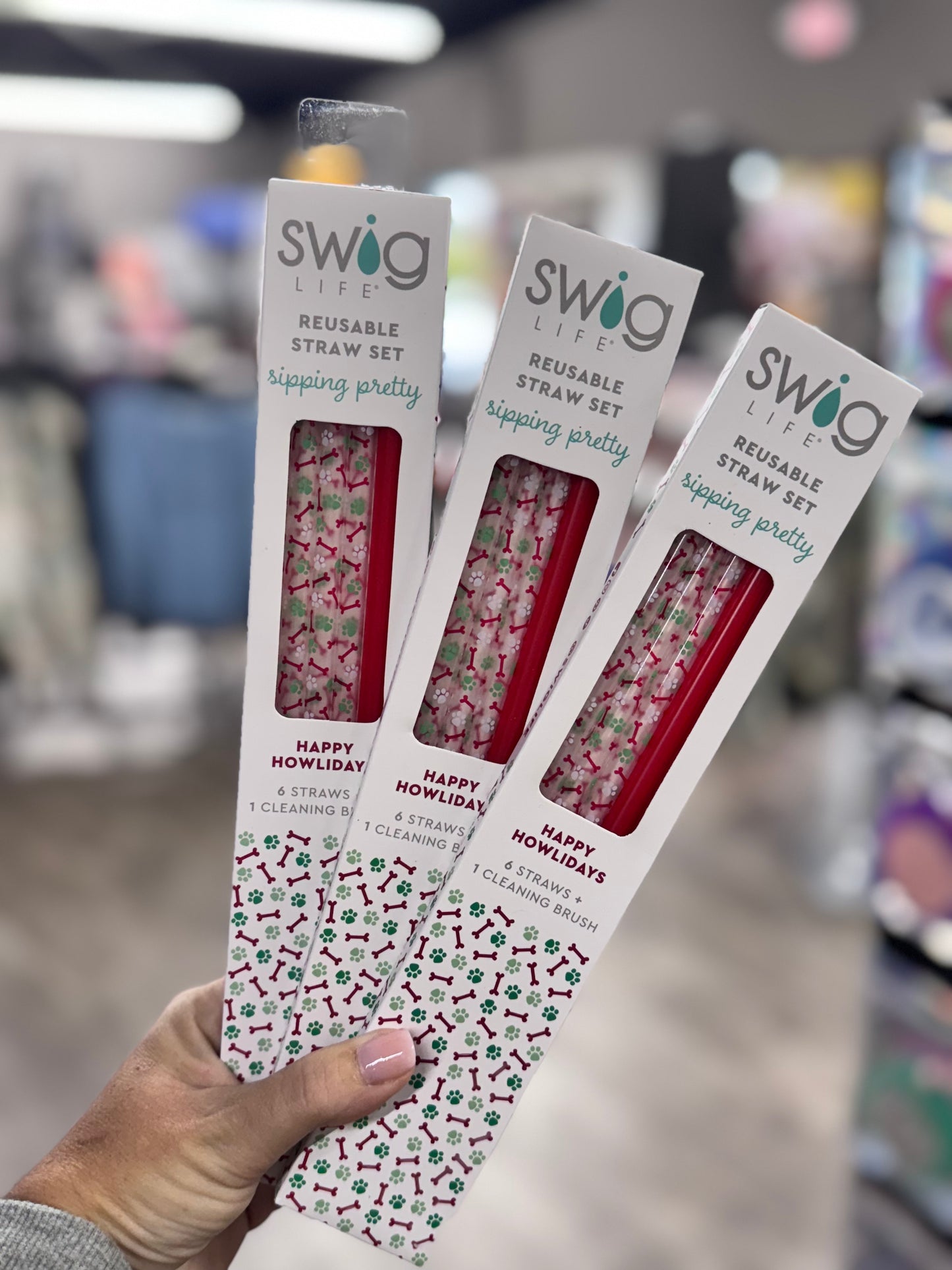 CHRISTMAS SWIG STRAW SET