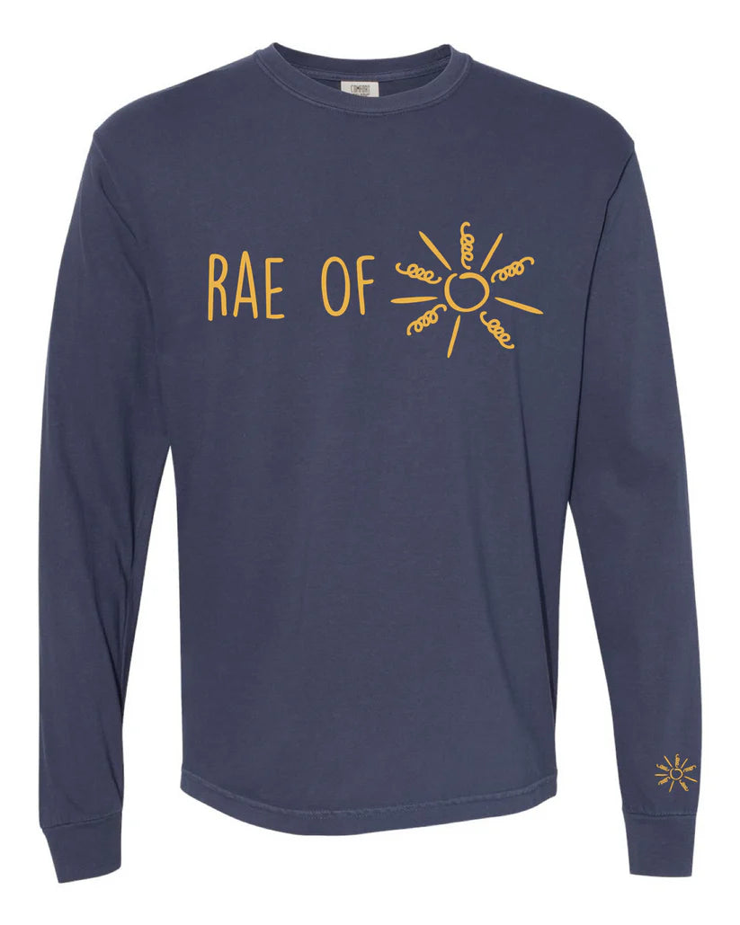 RAE OF SUNSHINE- LIGHT NAVY LONG SLEEVE