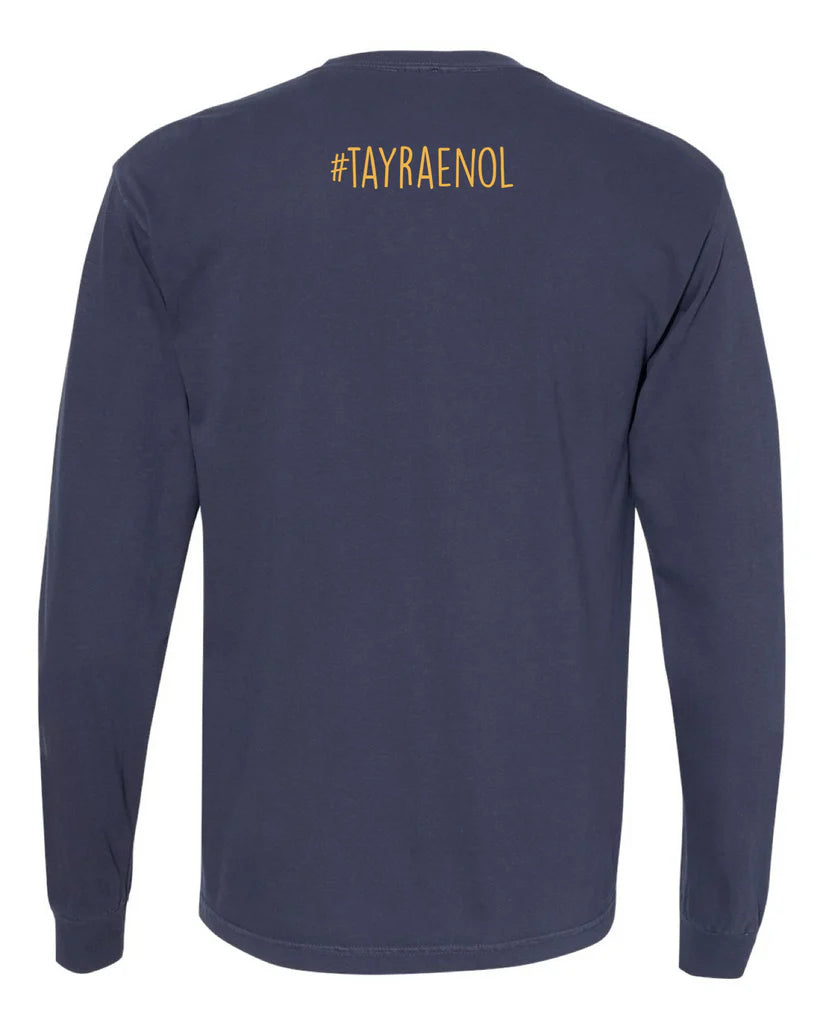 RAE OF SUNSHINE- LIGHT NAVY LONG SLEEVE