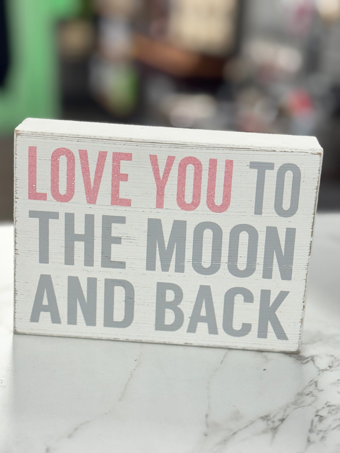 LOVE YOU TO THE MOON PLAQUE