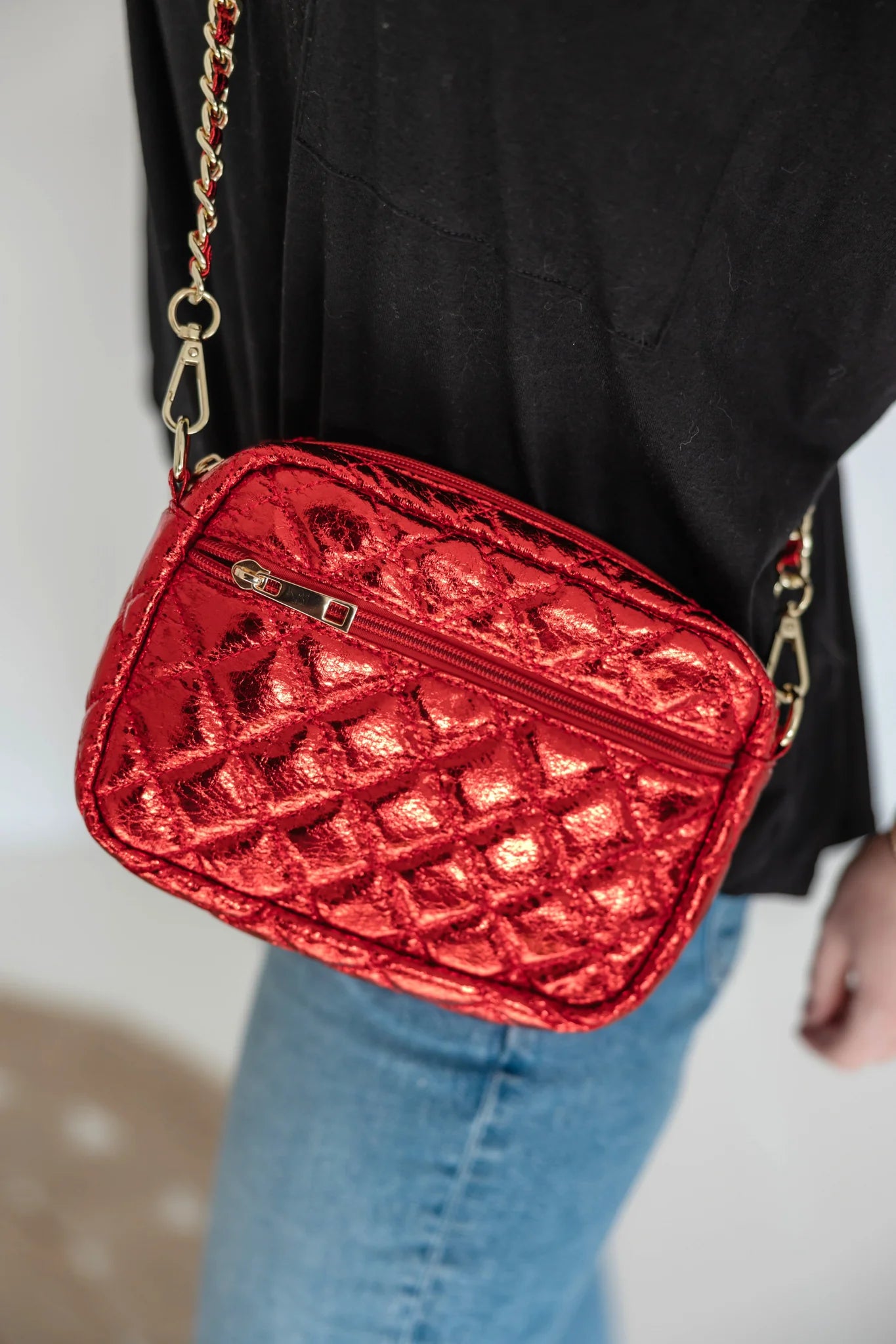 THOMAS & LEE SPARKLE QUILTED PURSE