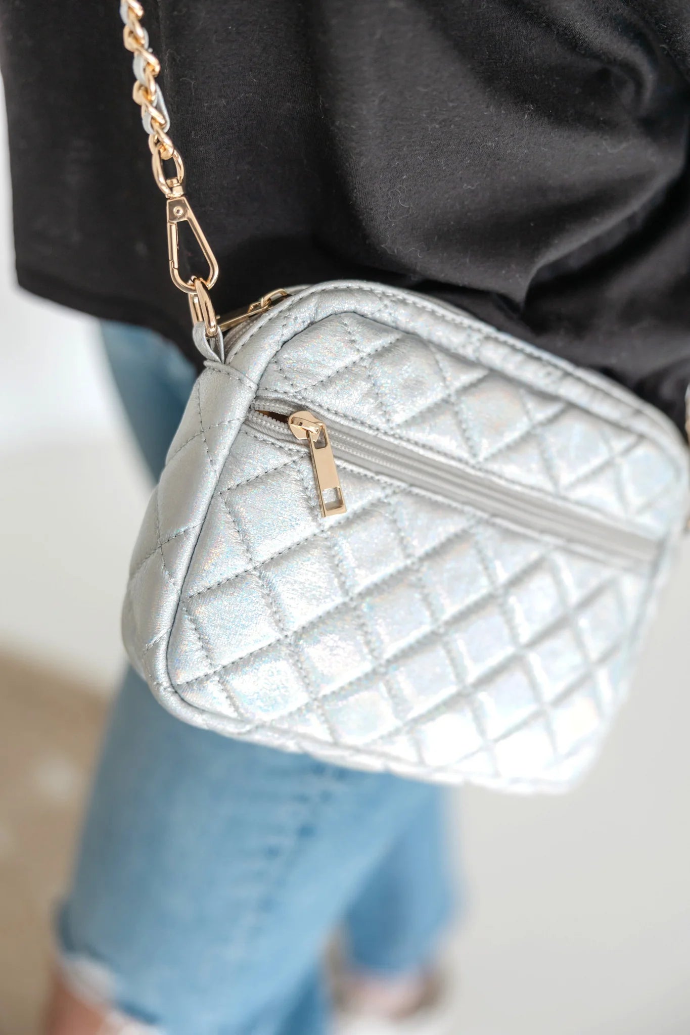 THOMAS & LEE SPARKLE QUILTED PURSE