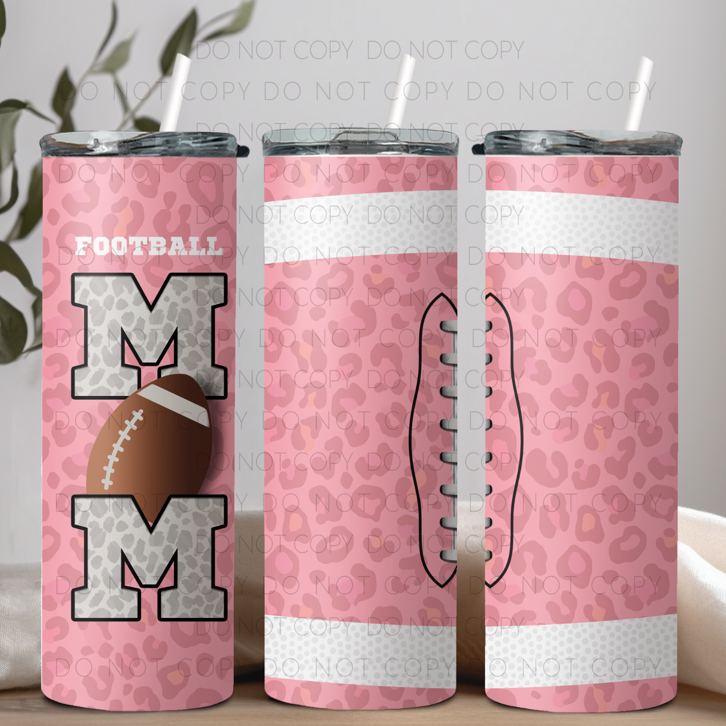 Pink Football Mom 20oz Tumbler