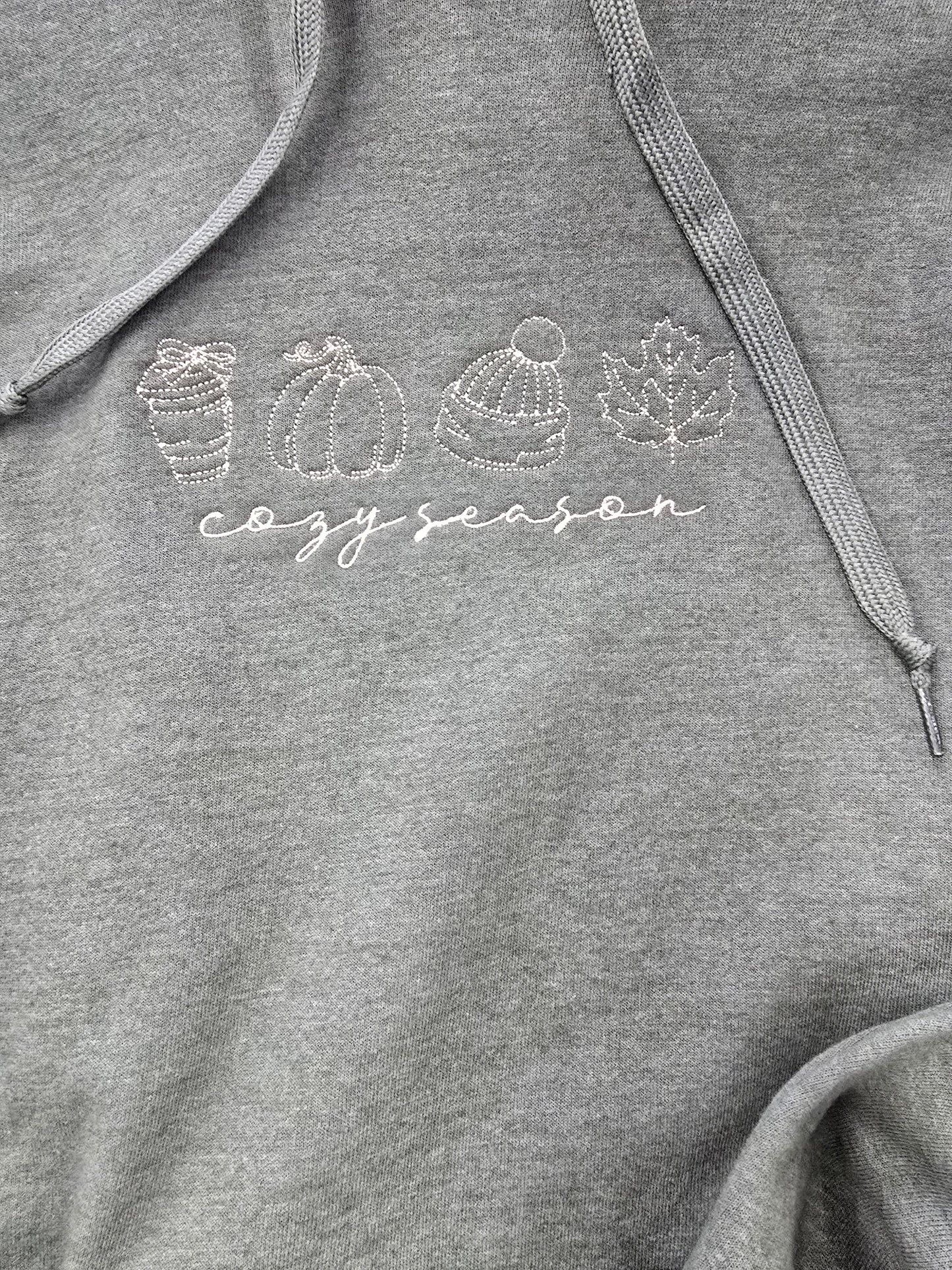 Cozy season embroidered hoodie