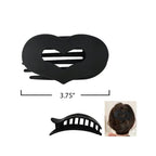 Matte Neutral Heart Shaped Flat Hair Claw Clips