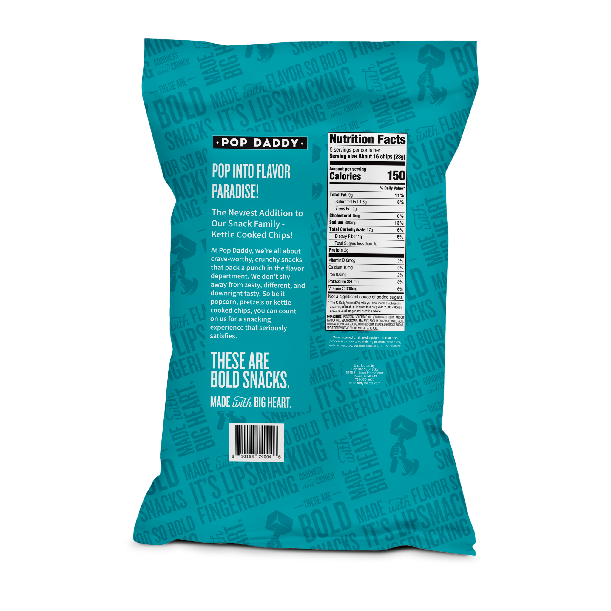 Salt and Vinegar Kettle Cooked Potato Chips 5.0 oz