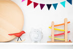 Polka Dot Piggy Bank (Grey, Pink, or Blue)