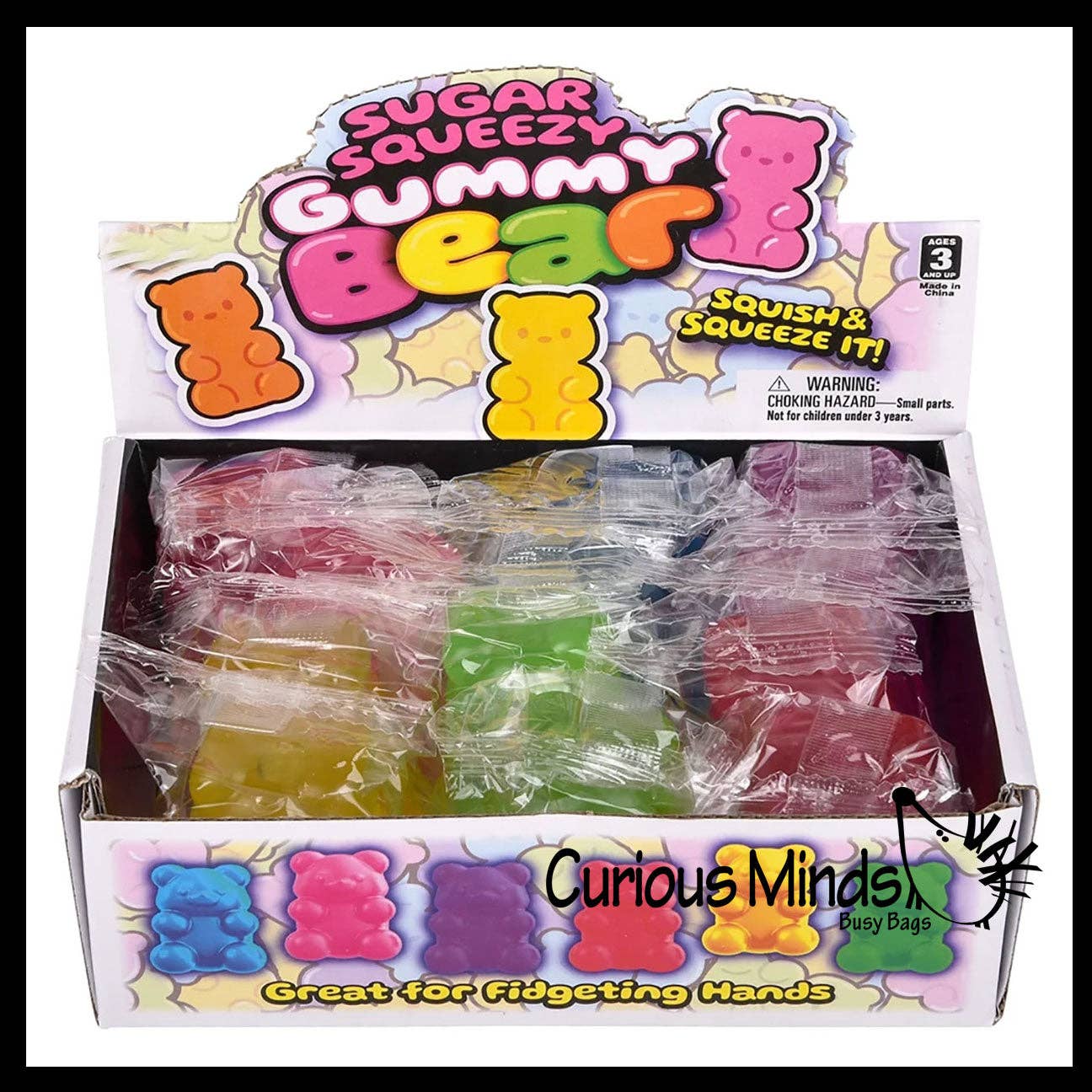 1 -2" Gummy Bear Shaped Ball - Thick Glue/Gel Syrup Molasses