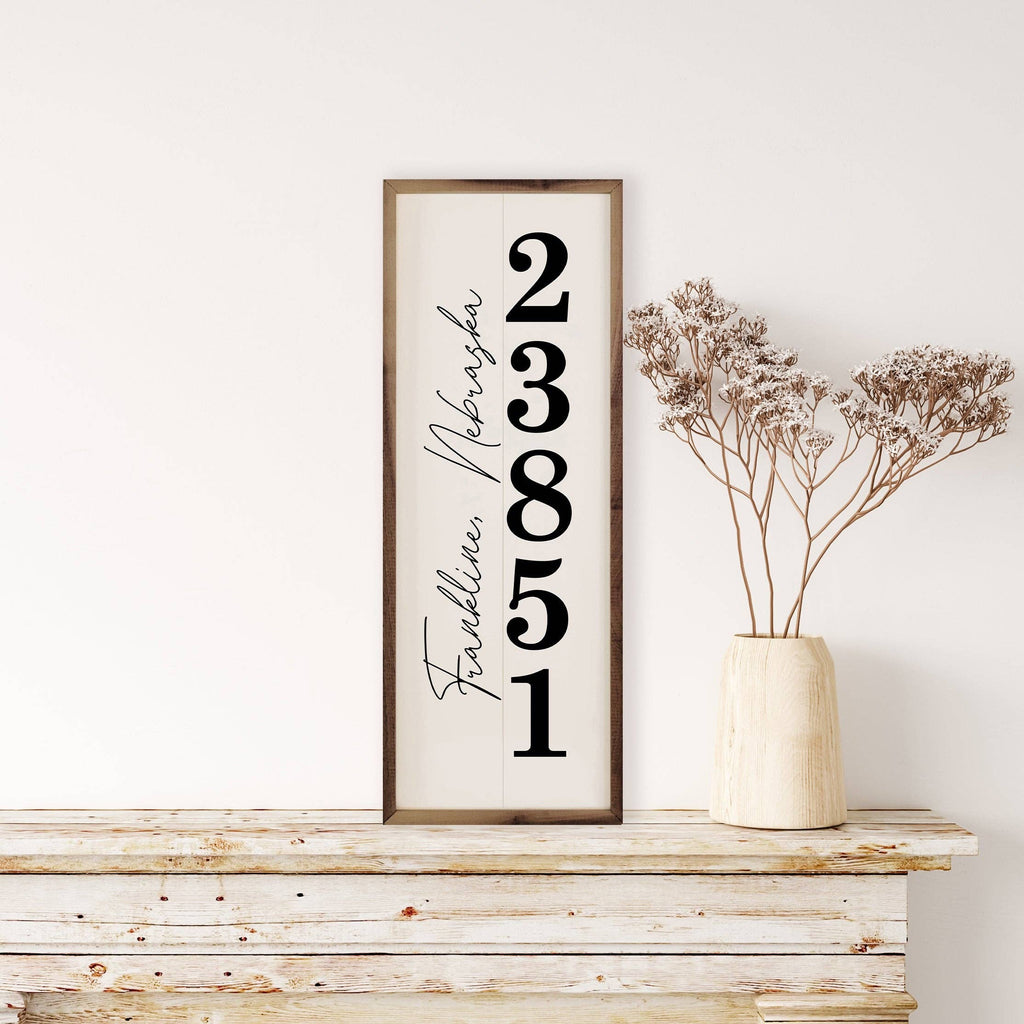 Vertical Personalized City State Zip
