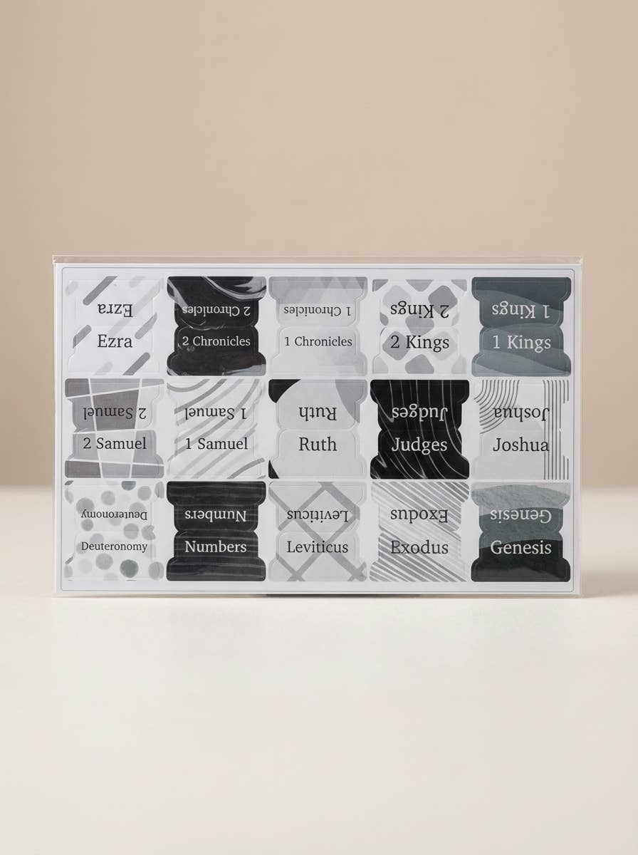 Gray Bible Tabs Laminated 75 Pack