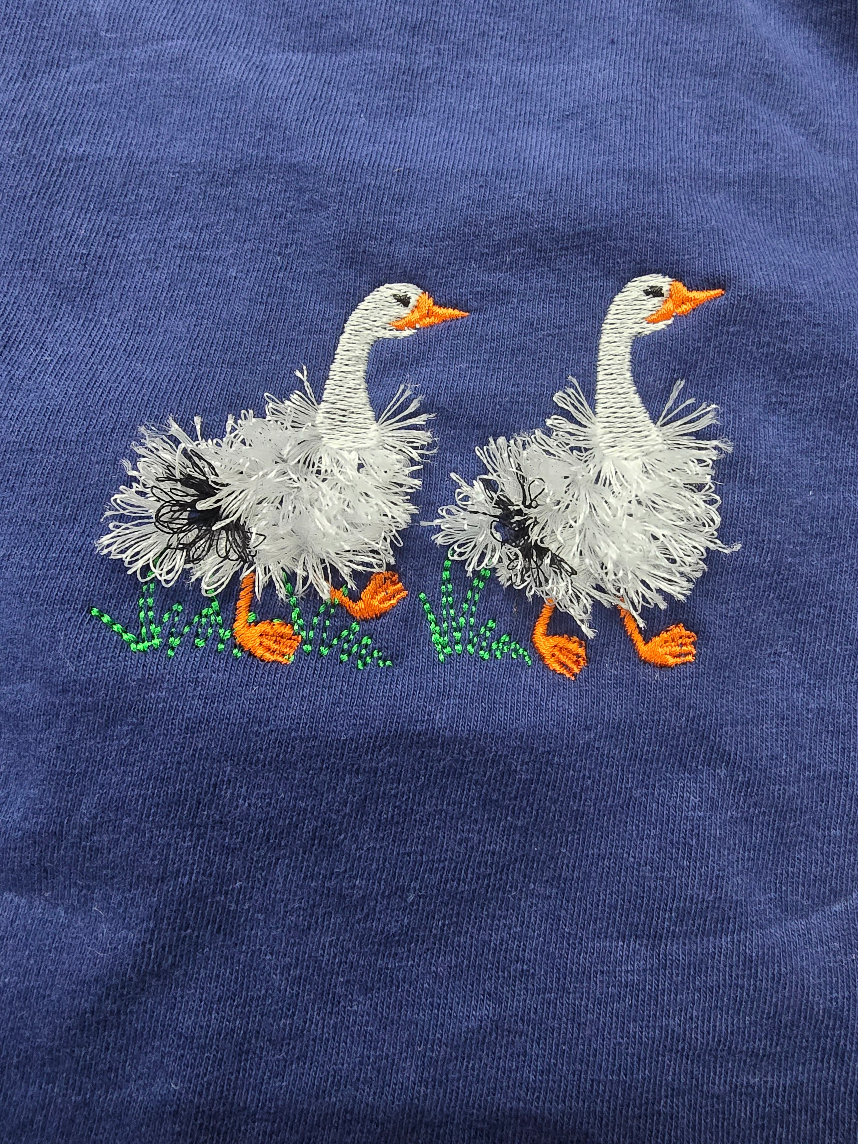 FRINGE GEESE EMBROIDERY TEE