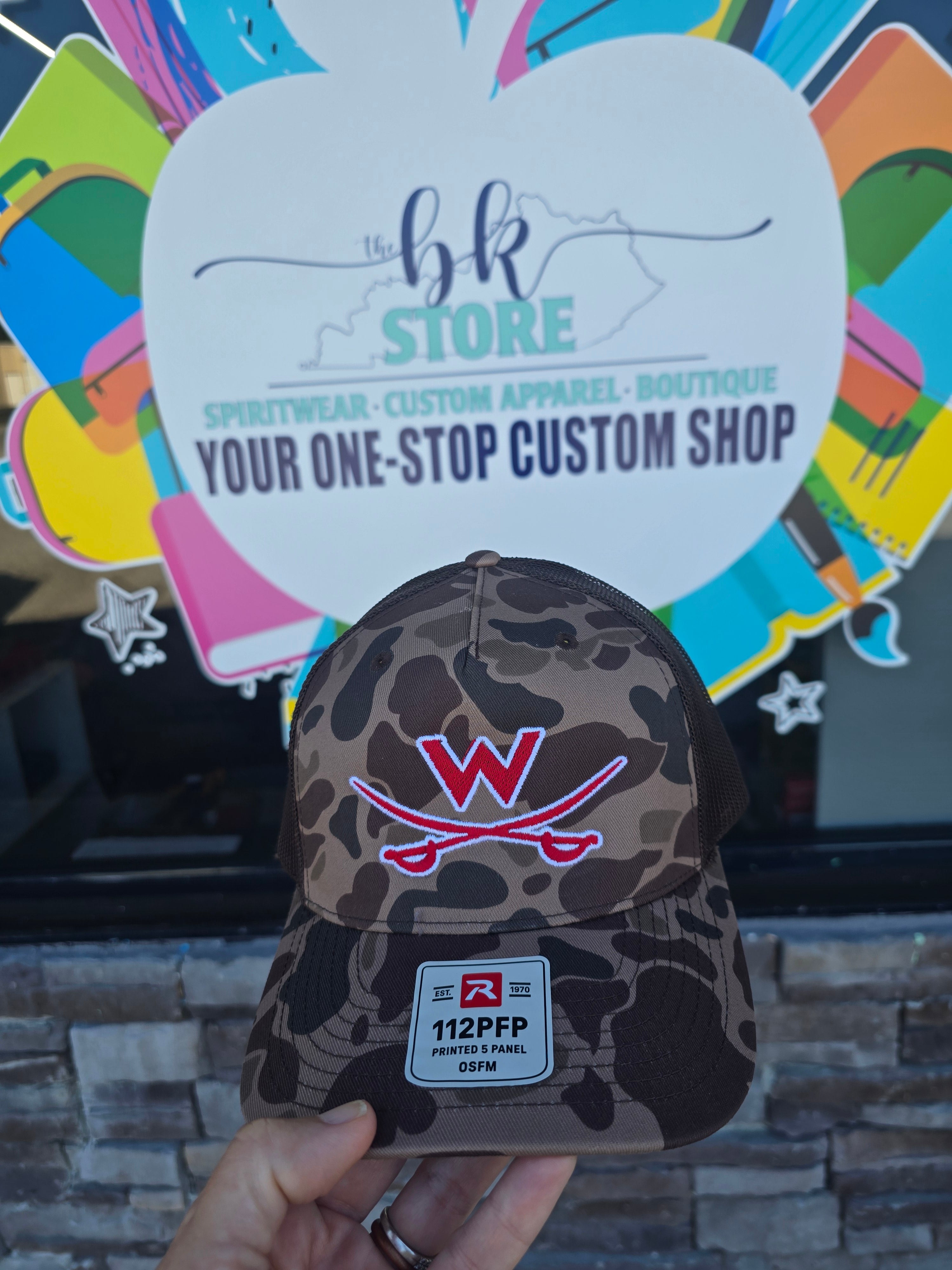 W Swords Brown Camo Hat