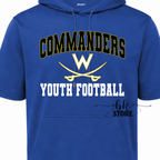 Short Sleeve Hoodie- WCYS-Commander Football With Personalization