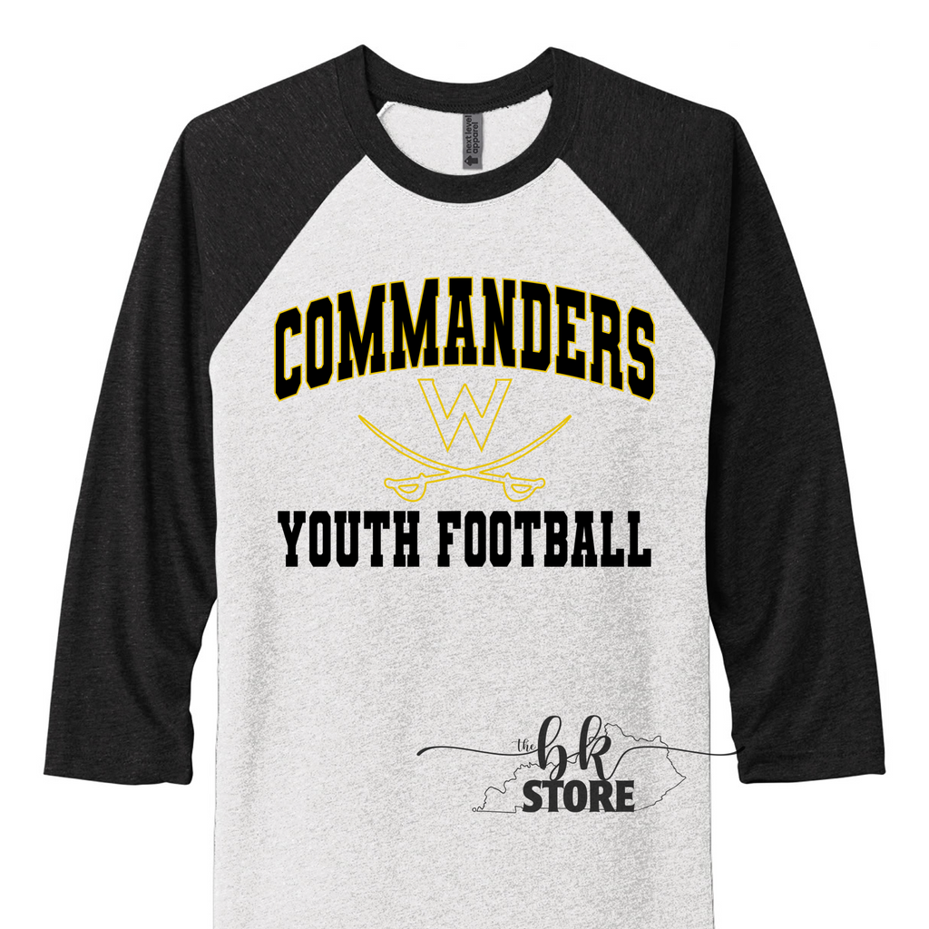 Baseball tee- WCYS-Commander Football With Personalization