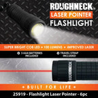 Roughneck Led Laser Pointer Flashlight Soft Touch