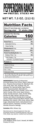 Pop Daddy – Peppercorn Ranch Seasoned Pretzels 7.5oz