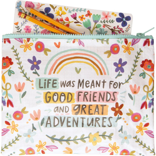 GOOD FRIENDS ZIPPER POUCH