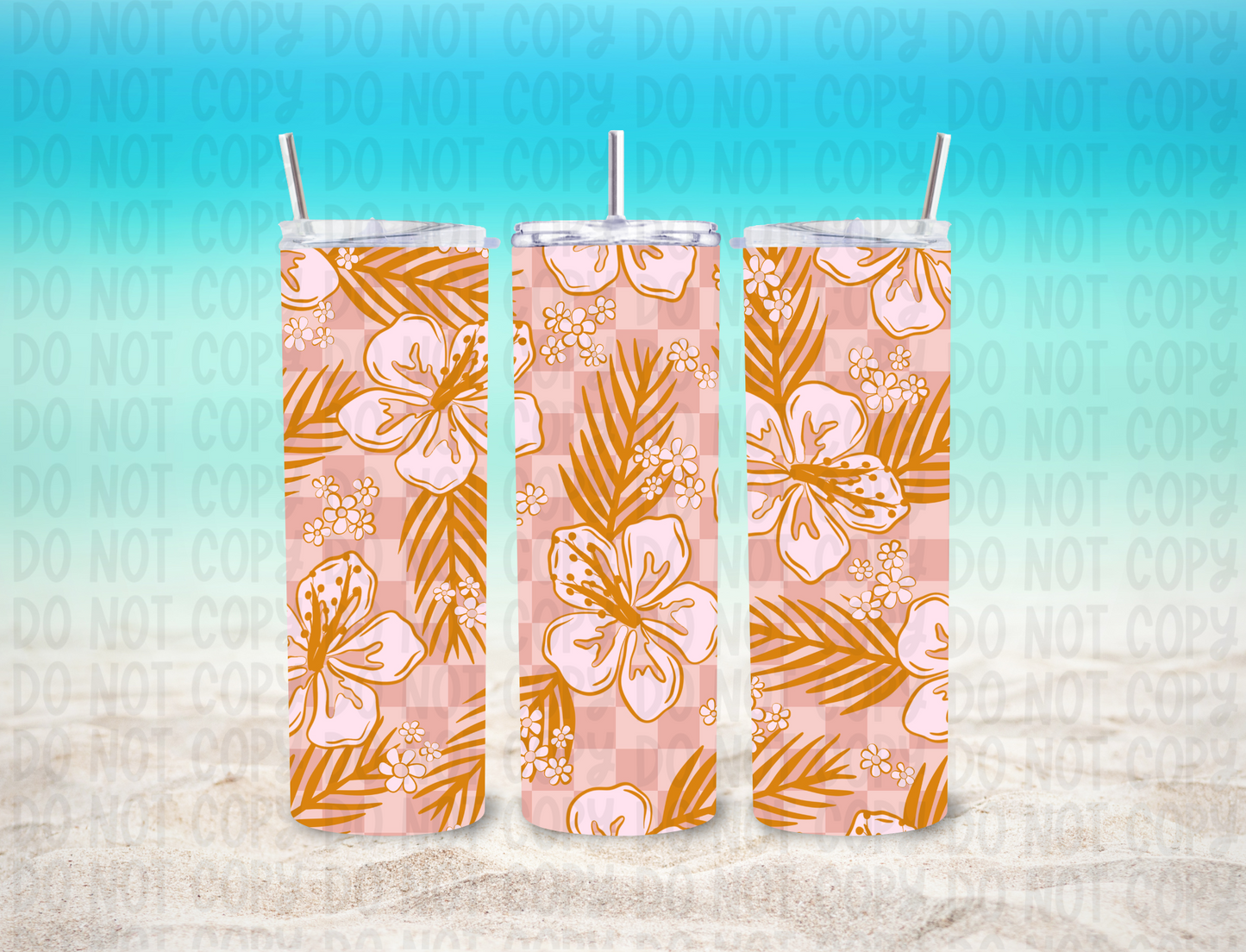 Boho Hibiscus 20 oz Tumbler