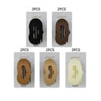 Matte Neutral Heart Shaped Flat Hair Claw Clips