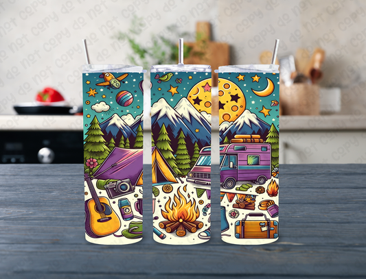 Night Time Camping 20 oz Tumbler