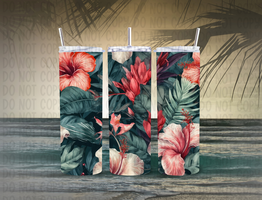 Hibiscus 20 oz Tumbler