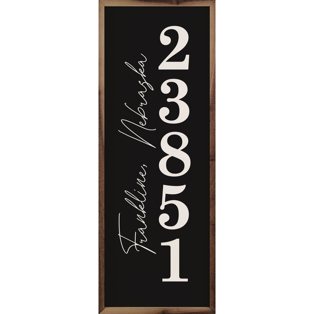 Vertical Personalized City State Zip