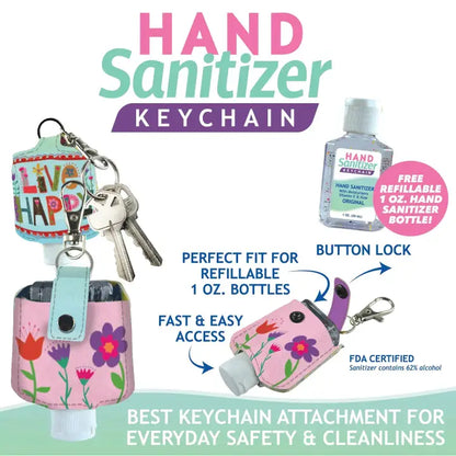 HAND SANITIZER ON KEYCHAIN