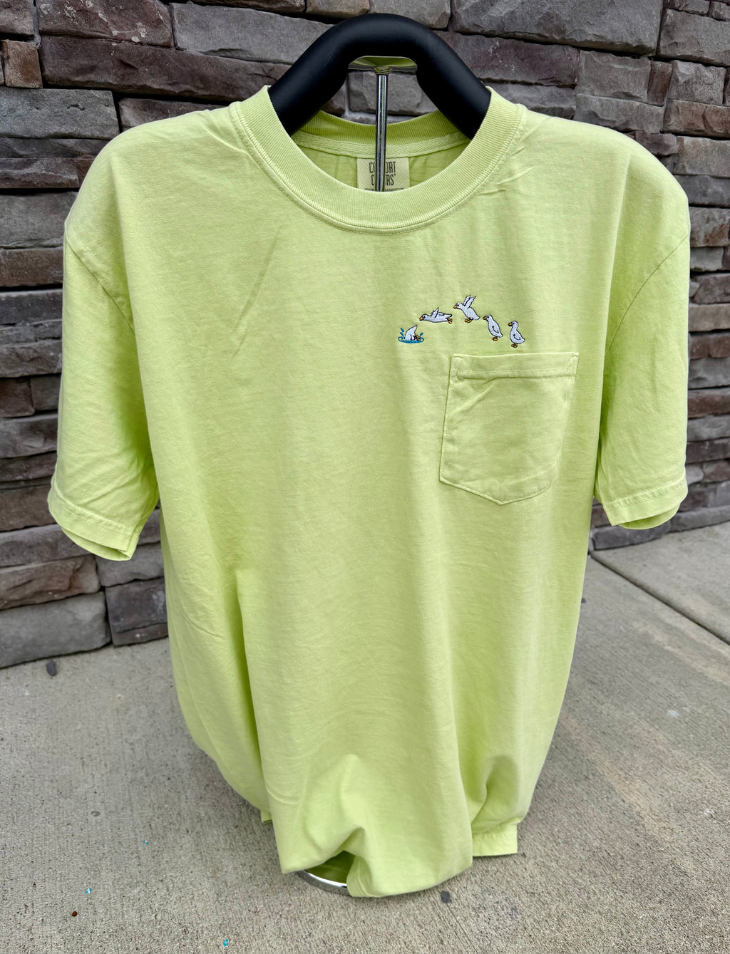 Goose Embroidered Pocket Tee