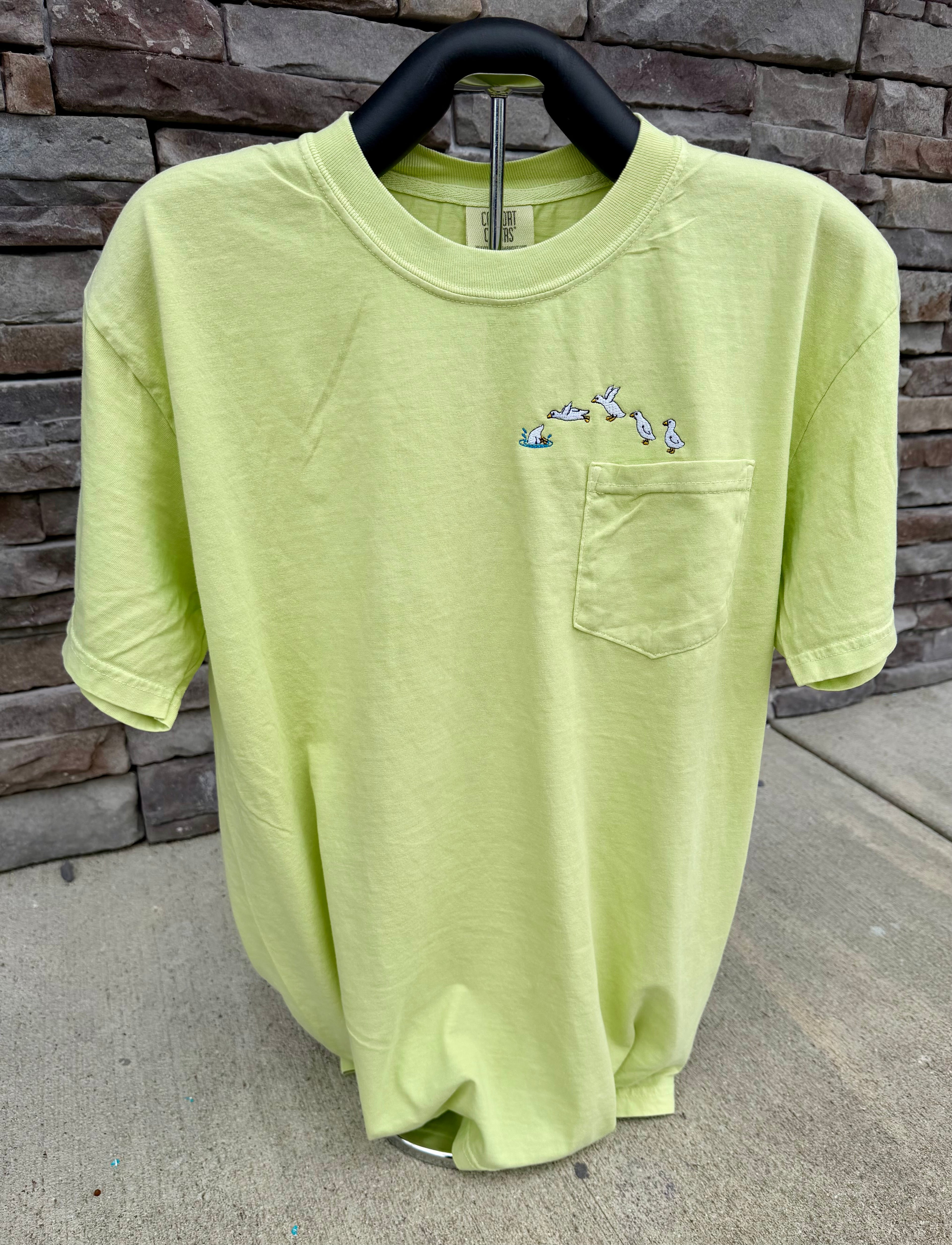 Goose Embroidered Pocket Tee