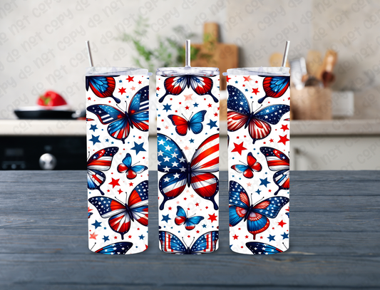 Patriotic Butterfly 20oz Tumbler