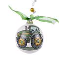 Green Tractor and Hay Ornament