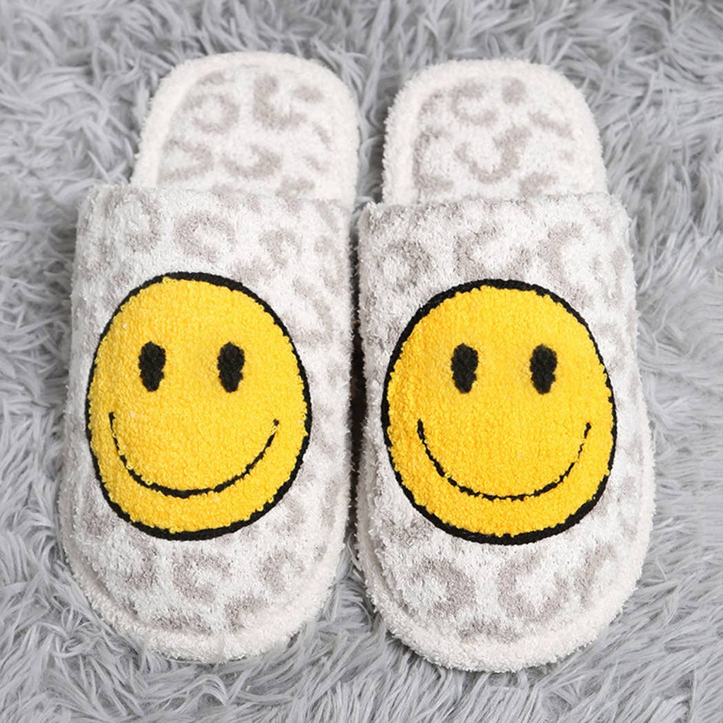 Leopard Happy Face Luxury Soft Slipper