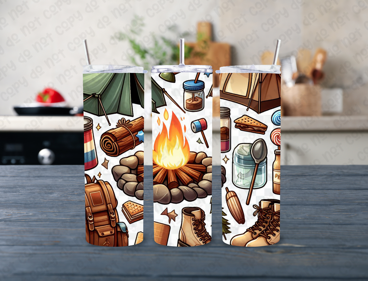 Camping Collage 20 oz Tumbler