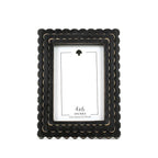 17021 - 6x8x1 wood scallop photo frame (4x6) black