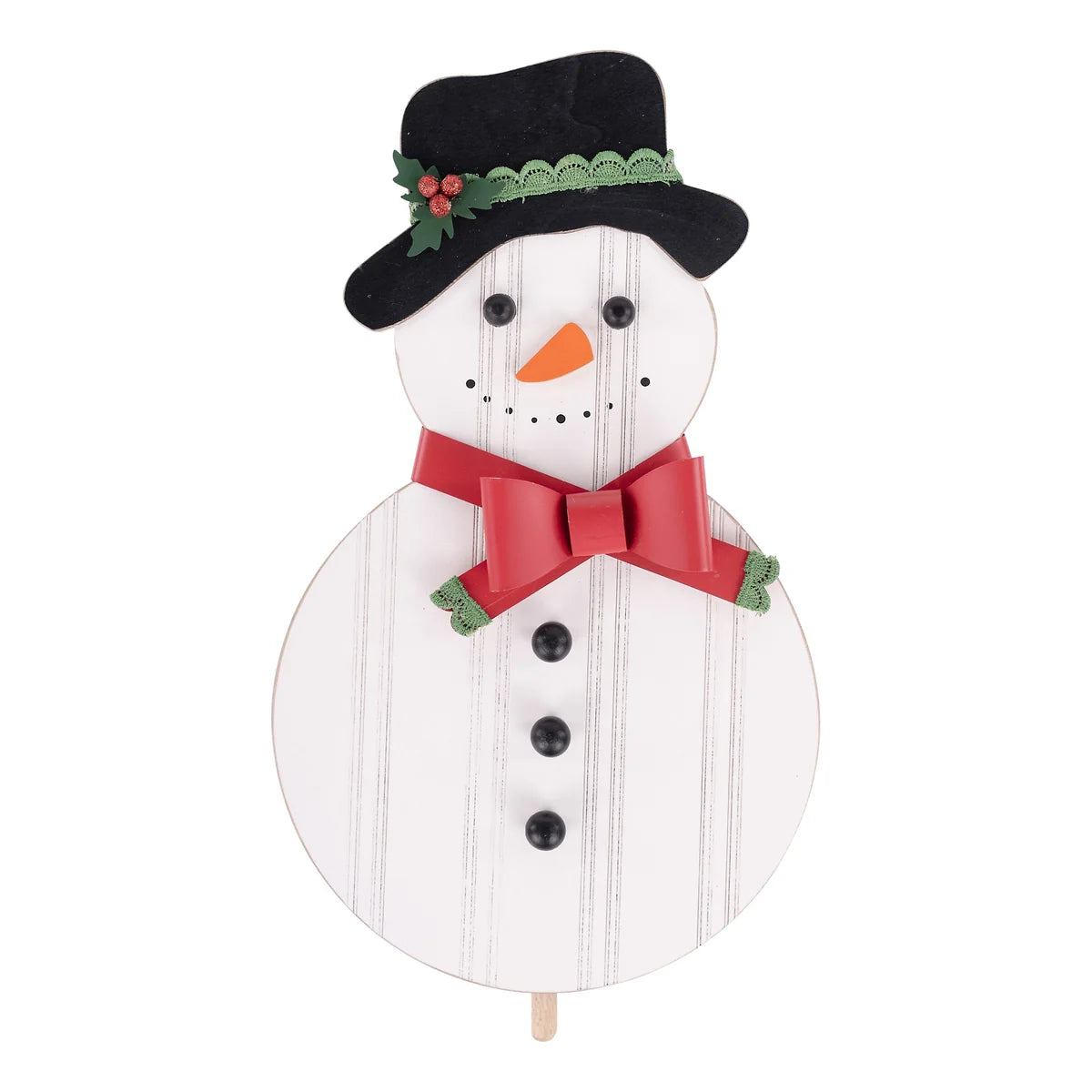 Snowman Bow Tie Scarf Topper