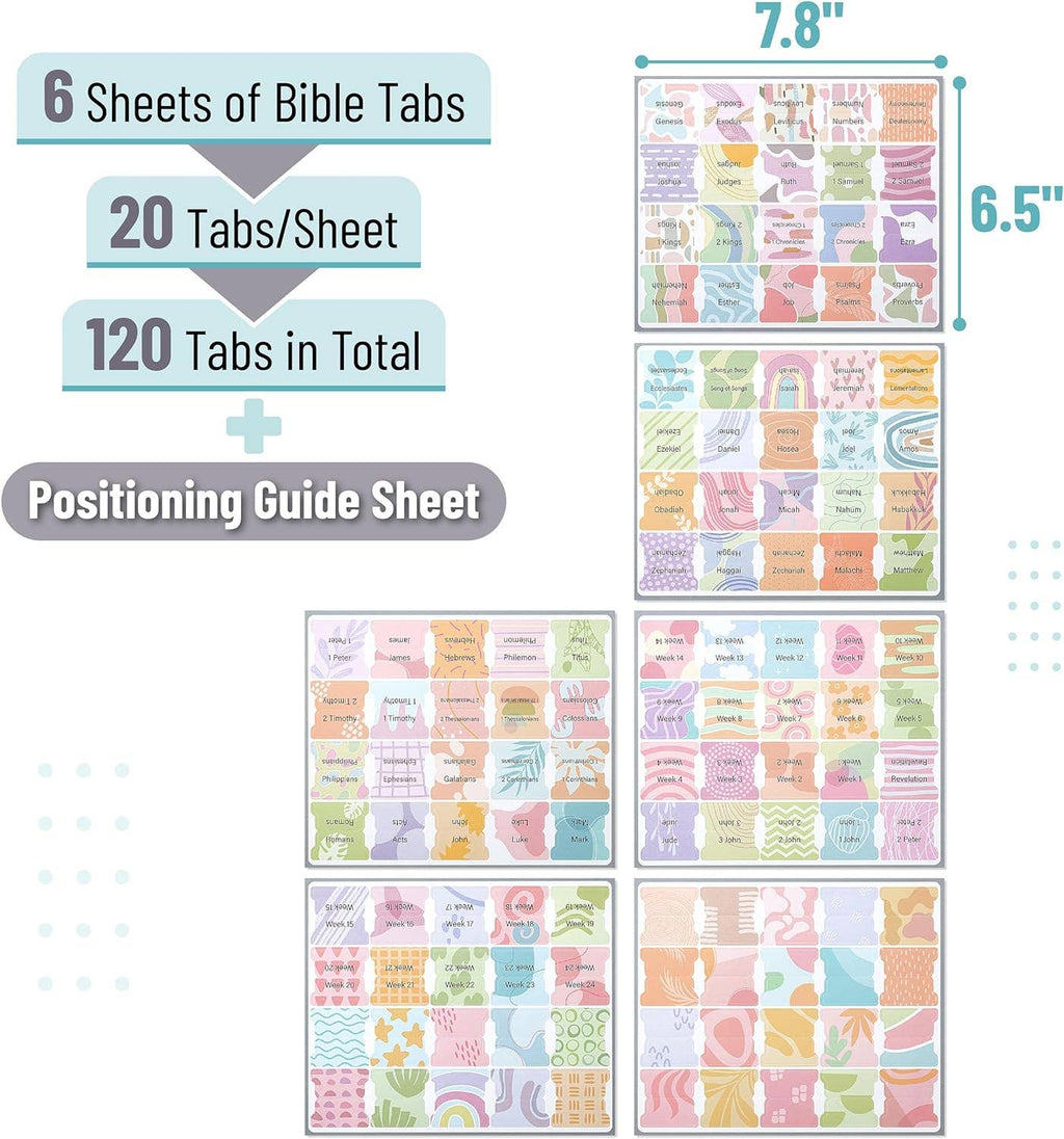 Bible Tabs Laminated 120 Pack