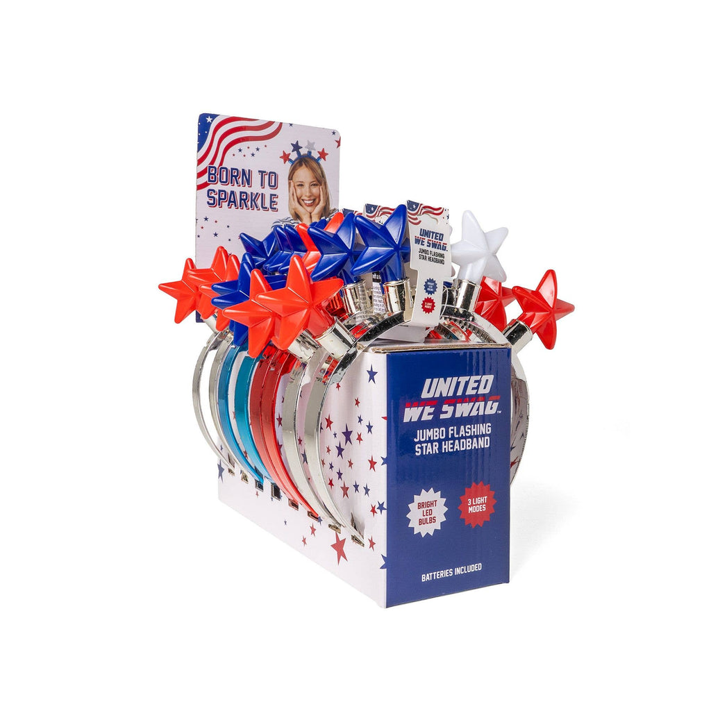 Patriot Pride JUMBO Flashing Star Headband