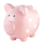 Polka Dot Piggy Bank (Grey, Pink, or Blue)