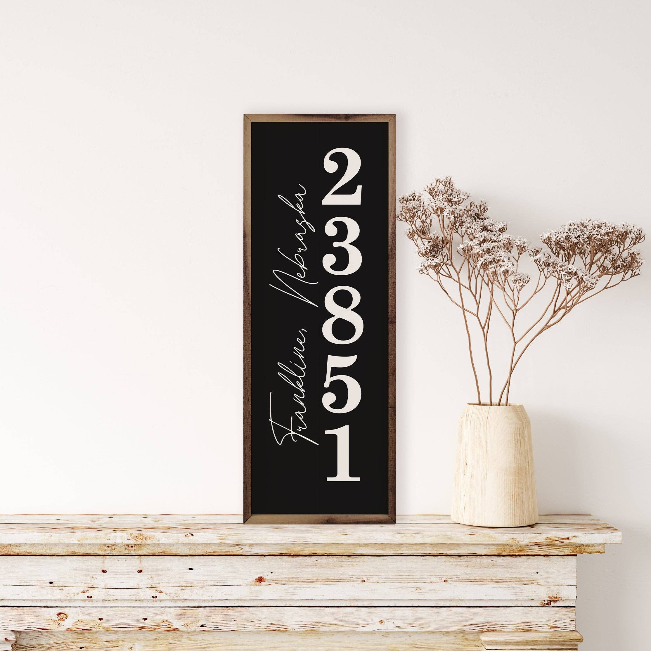 Vertical Personalized City State Zip