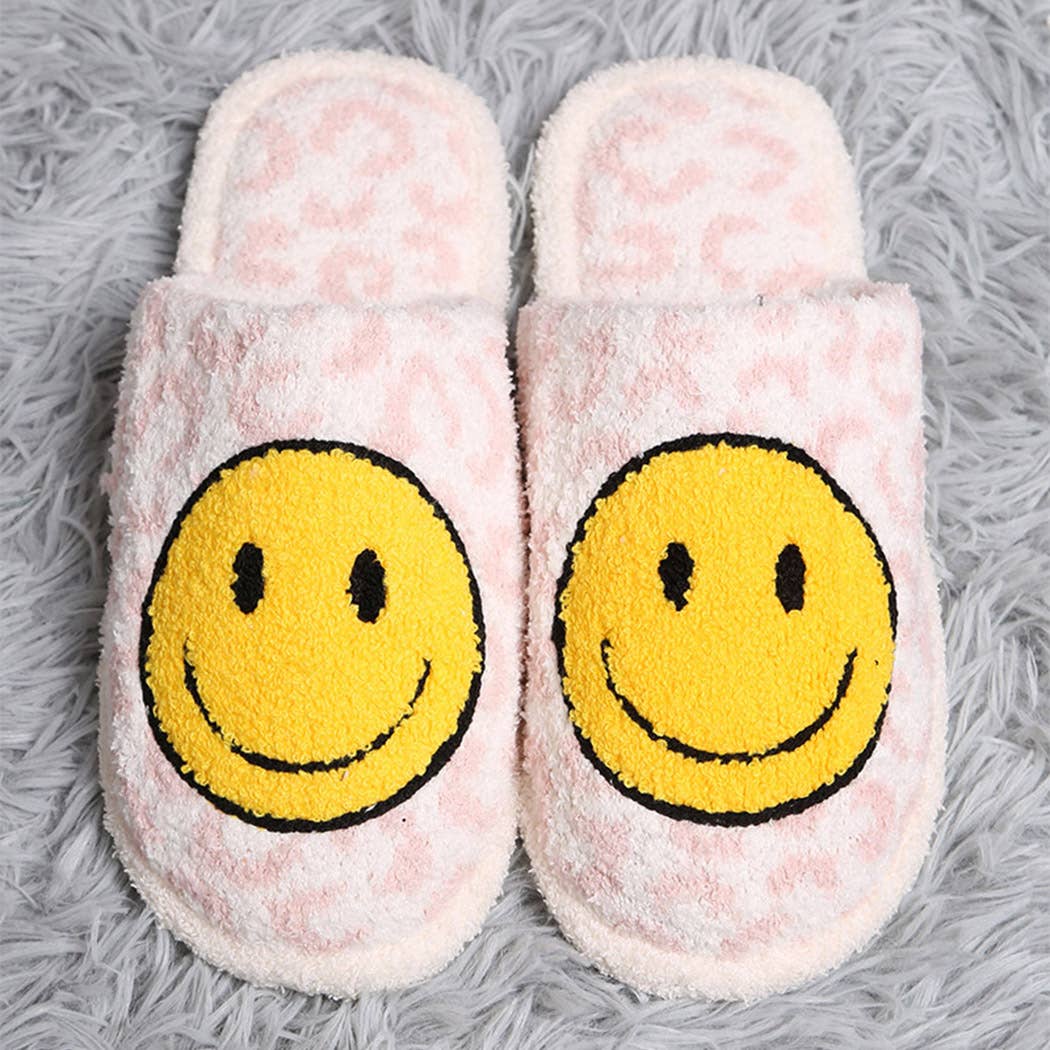 Leopard Happy Face Luxury Soft Slipper
