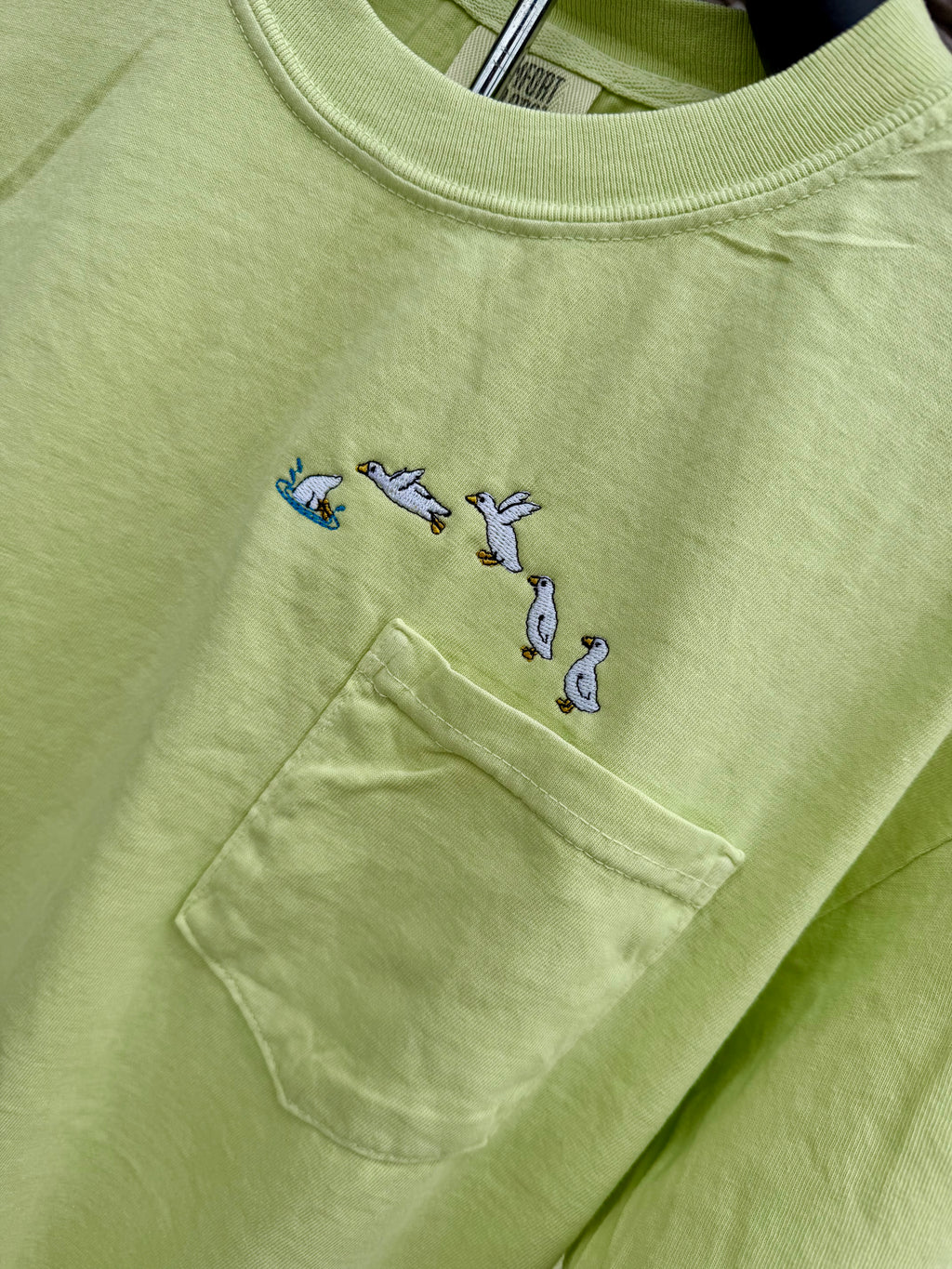 Goose Embroidered Pocket Tee