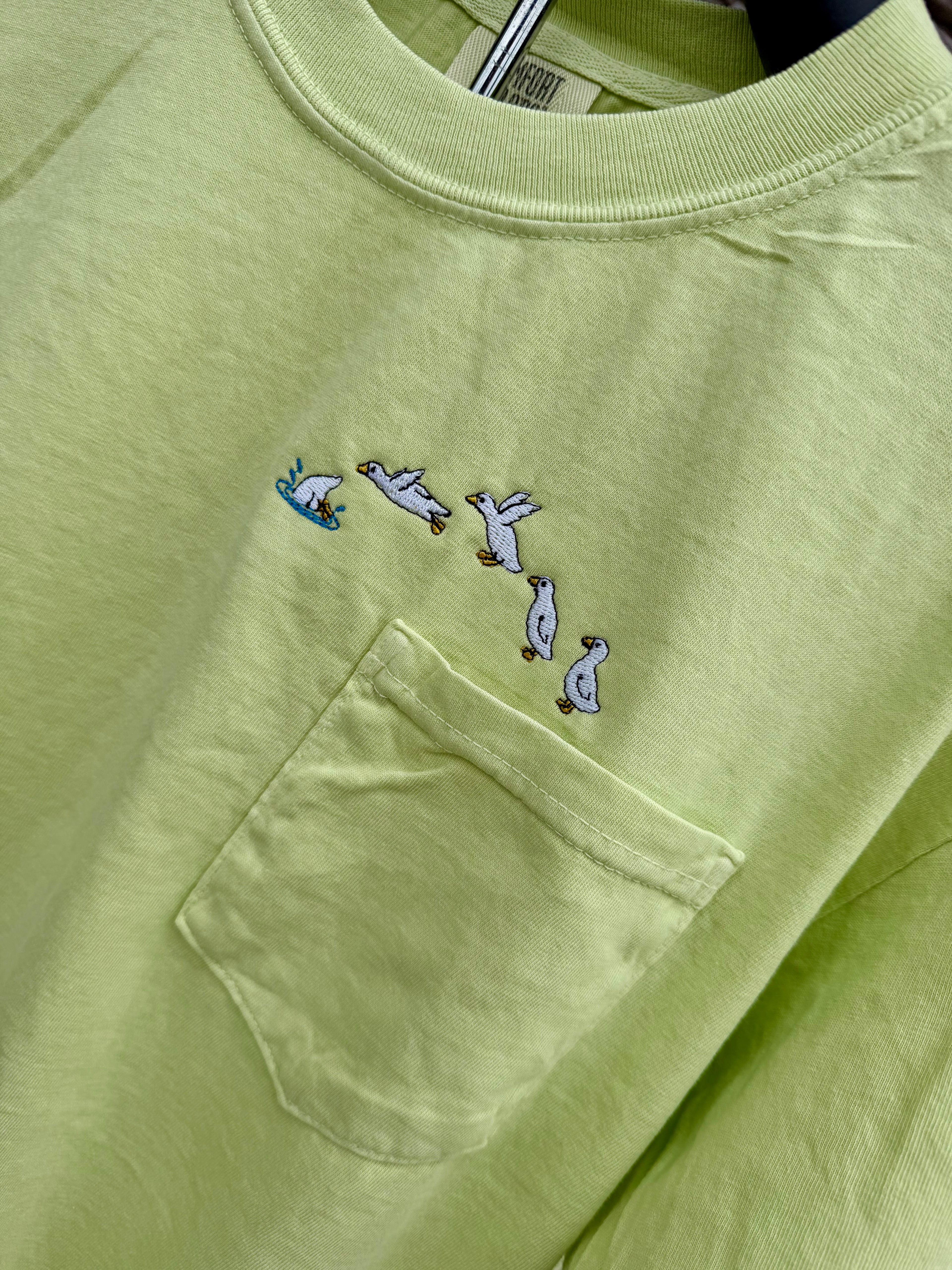 Goose Embroidered Pocket Tee