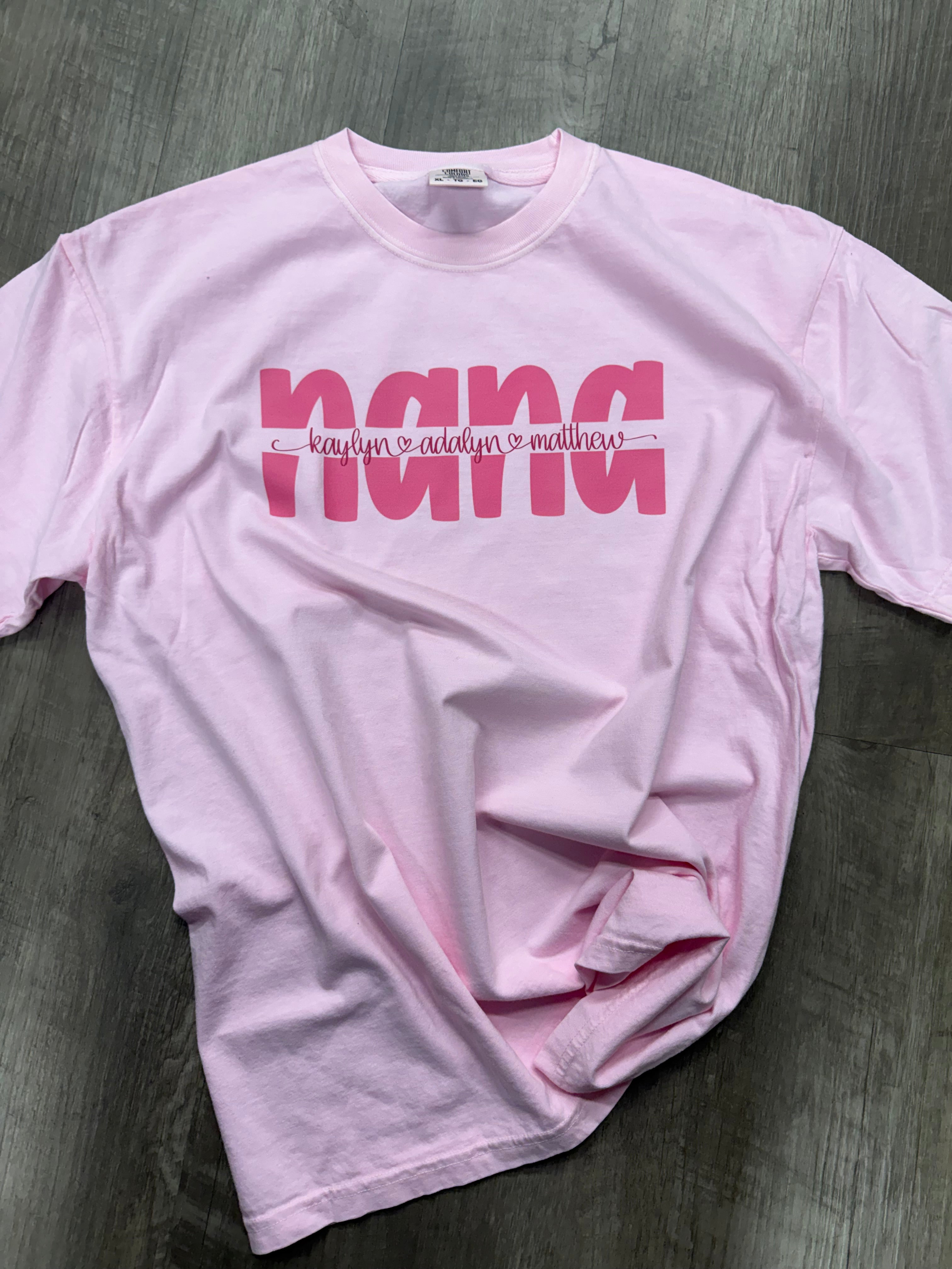 Custom Name Comfort Colors tee