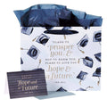 Hope & a Future Large Blue Gift Bag Set for Graduates with C