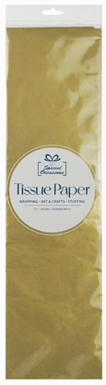 Party Tissue Paper Gold Metallic, 5sheet Wrapping Paper