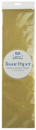 Party Tissue Paper Gold Metallic, 5sheet Wrapping Paper