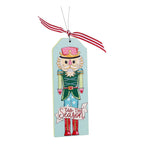 Vintage Christmas Wood Ornament Set of 4