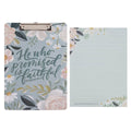 Clipboard w/Pad Floral He Who Promised is Faithful Heb 10:23