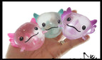1 Axolotl Splat Ball -  Water Filled Splat Stress Ball - Thr