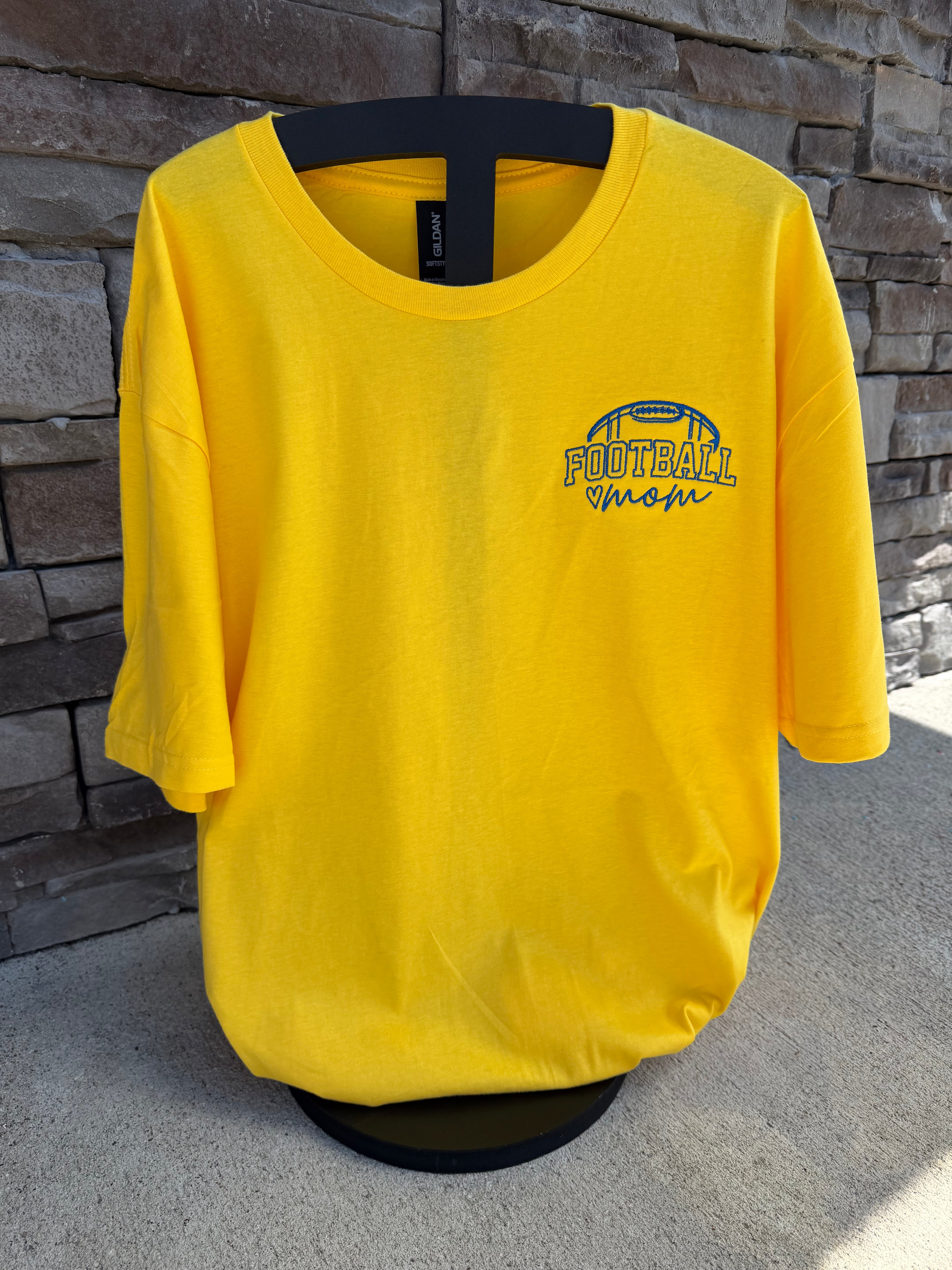 Embroidered Football Mom Tee